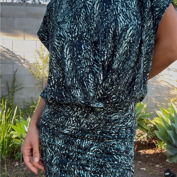 Costa Blanca Teal and Black Mini Dress - Picture 4 of 5